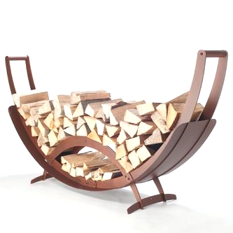 Indoor and outdoor firewood holder