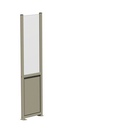 Cod. SQUARE H187 x L48.5 cm | Paravento sotto alluminio / sopra vetro