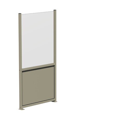 Cod. SQUARE H187 x L97 cm | Paravento sotto alluminio / sopra vetro