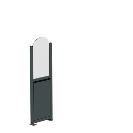 Cod. VELA H150xL48.5 cm | Paravento sotto alluminio / sopra vetro